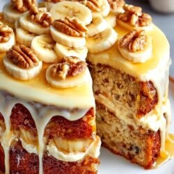 Heavenly Banana Walnut Cream Cake