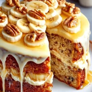 Heavenly Banana Walnut Cream Cake