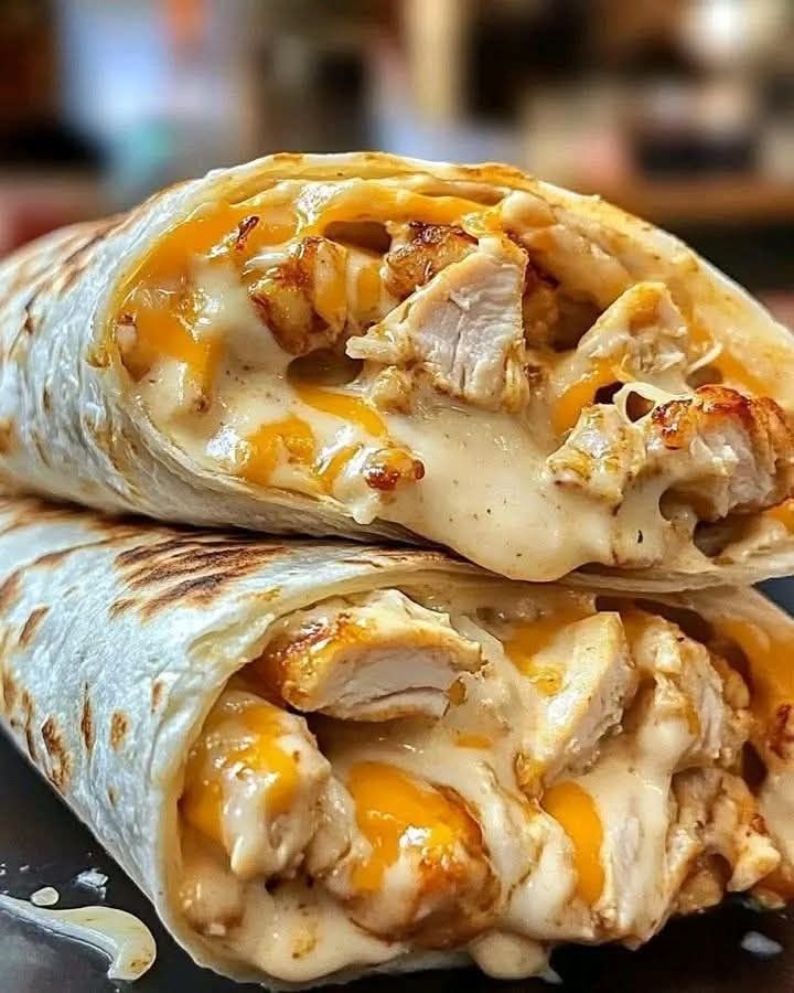 Cheesy Garlic Chicken Wrap