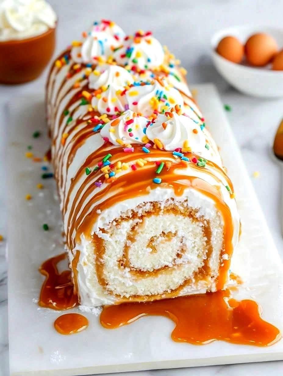 Caramel Roll Cake Recipe