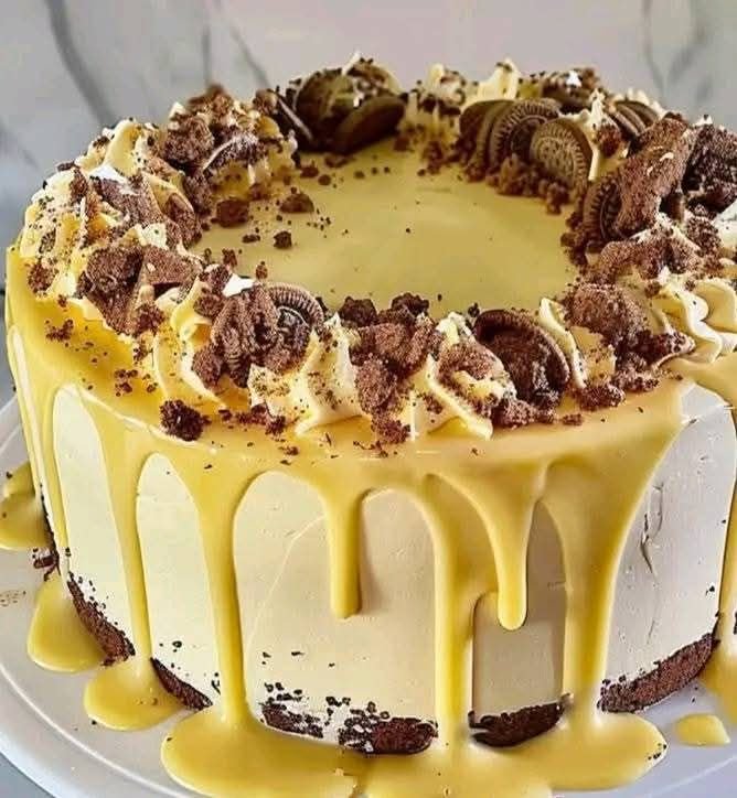 Homemade Lemon Oreo Cookie Pound Cake