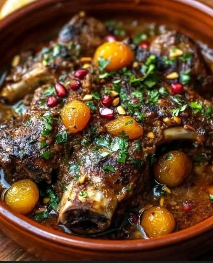 Moroccan Lamb Tagine with Apricots & Almonds