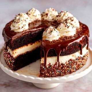 HERSHEY’S CHOCOLATE CAKE WITH CREAM CHEESE FILLING