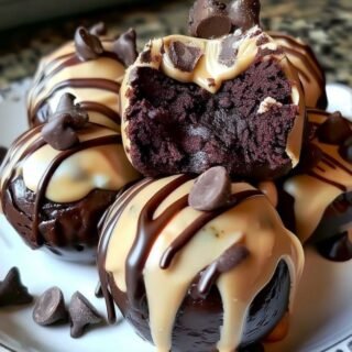 Homemade Cookie Dough Brownie Bombs