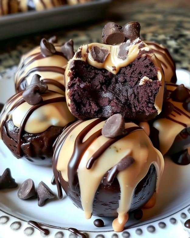 Homemade Cookie Dough Brownie Bombs