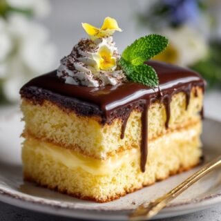 Boston Cream Poke Cake