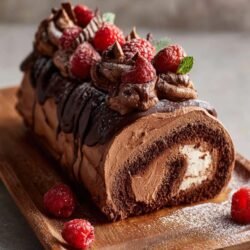 Decadent Chocolate Mousse Log