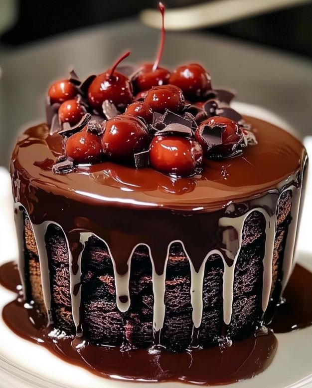 Super Moist Chocolate Cake with Chocolate Ganache - cakeslovers