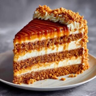 CARAMEL CRUNCH LAYER CAKE
