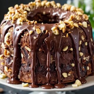 Hazelnut Espresso Cake with Chocolate Glaze