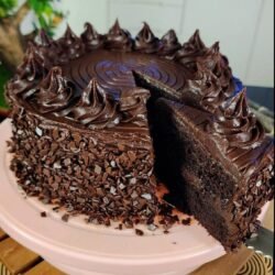 Rich Double Chocolate Cake with Moist Filling