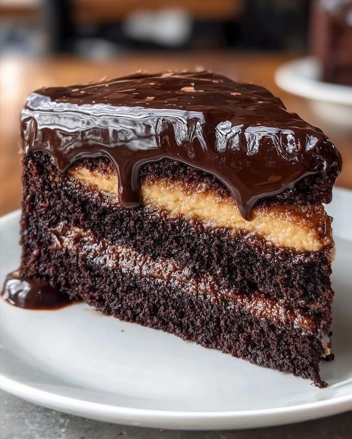 Chocolate Caramel Fudge Cake