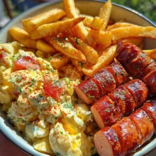 Chips with Russian Sausage & Creamy Egg Salad