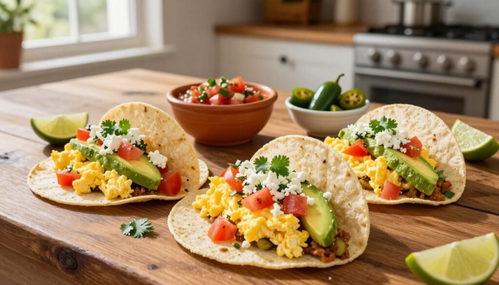 Breakfast tacos mexican style
