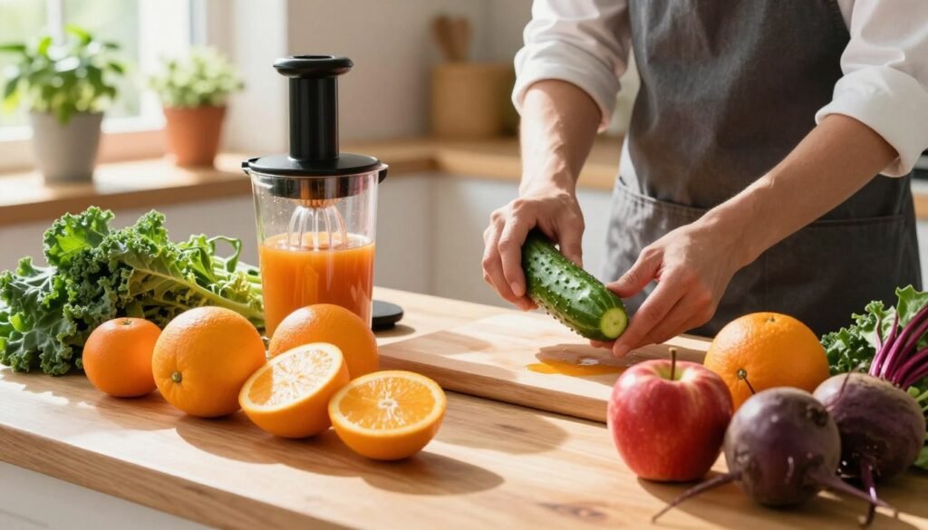 Selecting fresh produce for fruit and vegetable juice recipes