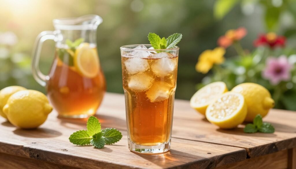 Southern sweet tea with ice