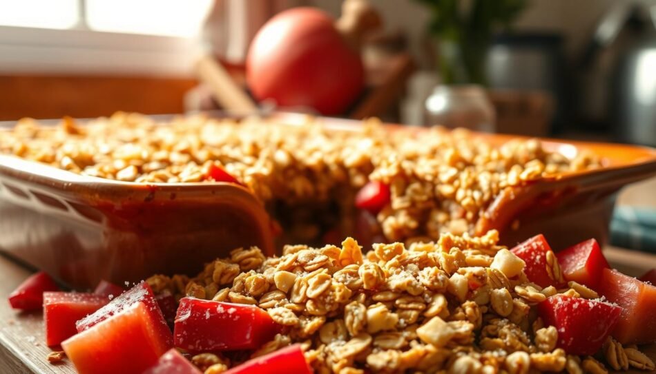 The Rhubarb Crisp That Disappears Before It Cools Down