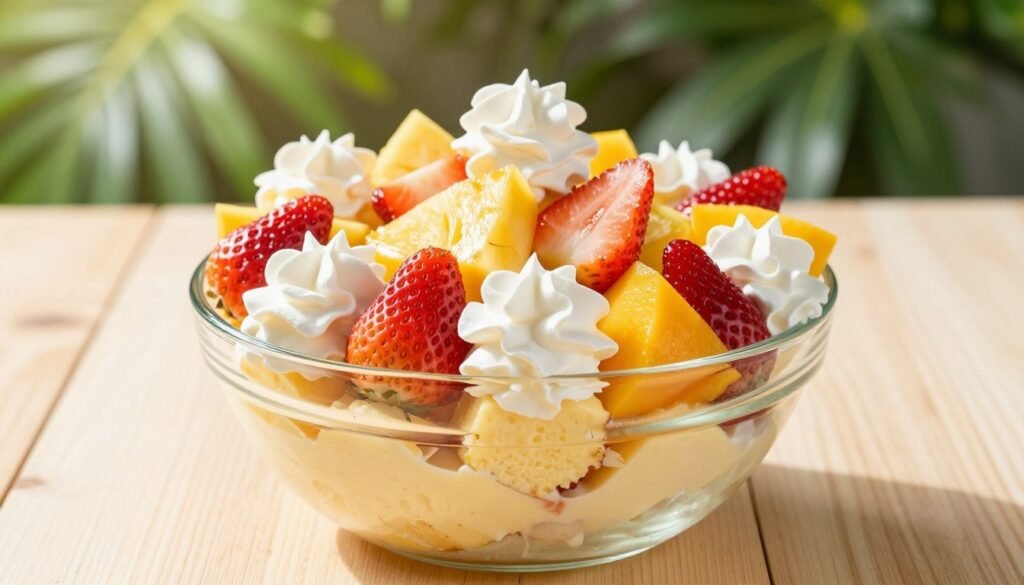 Hawaiian cheesecake fruit salad