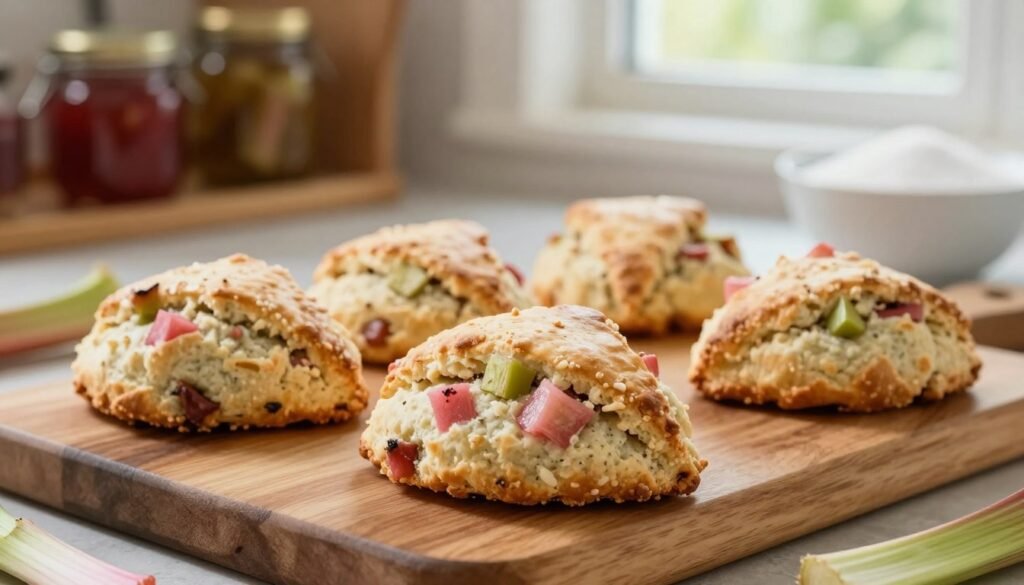 homemade rhubarb scones
