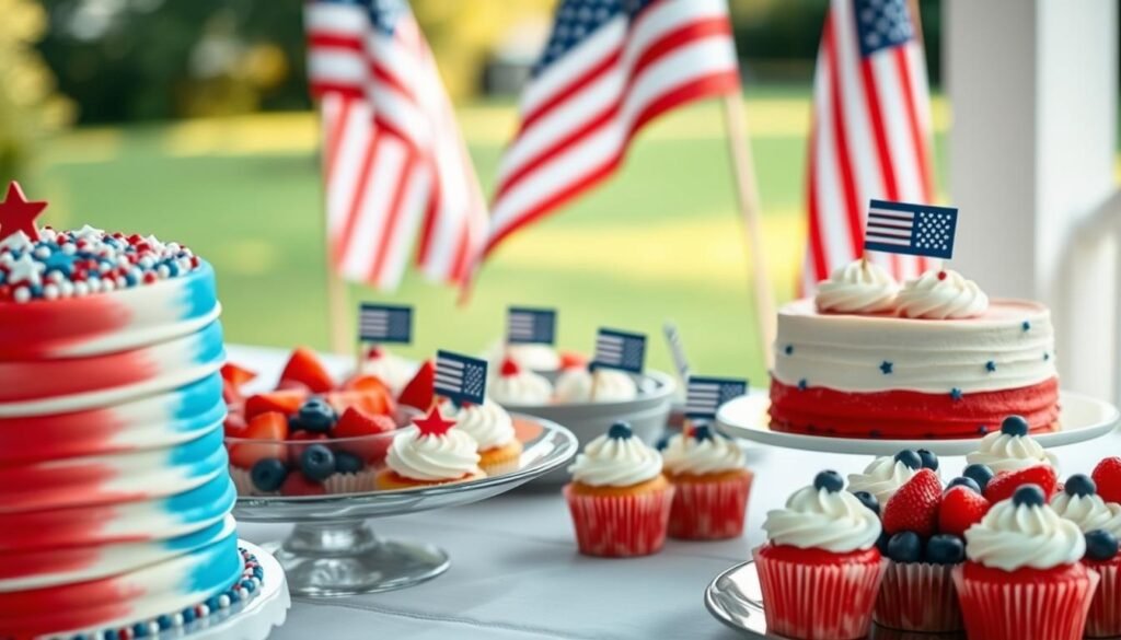 patriotic desserts with American flag theme patriotic desserts with American flag theme