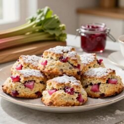 rhubarb scones