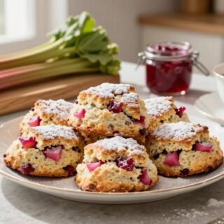 rhubarb scones