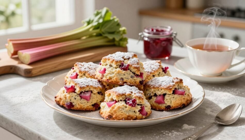 rhubarb scones