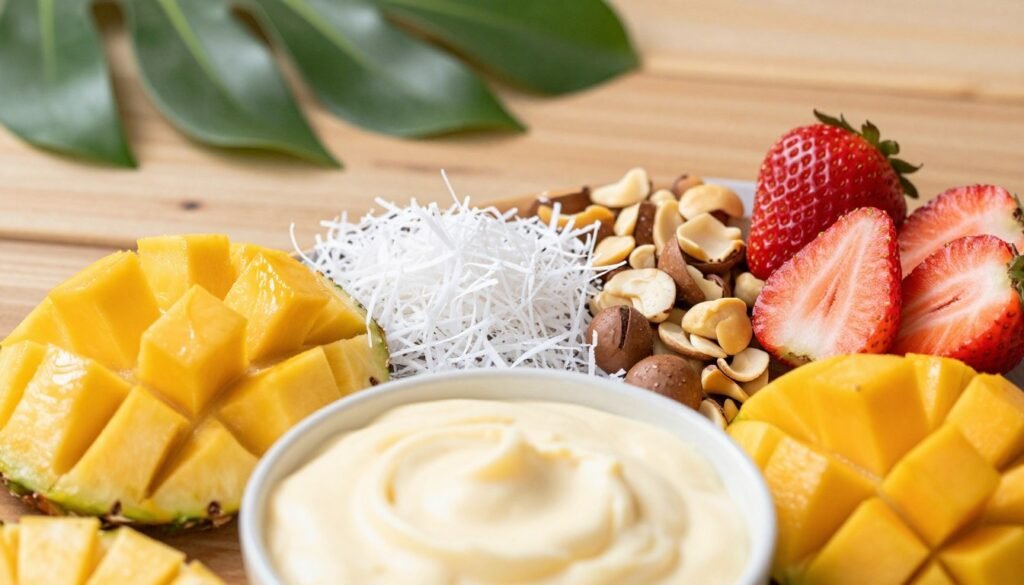 tropical cheesecake salad ingredients